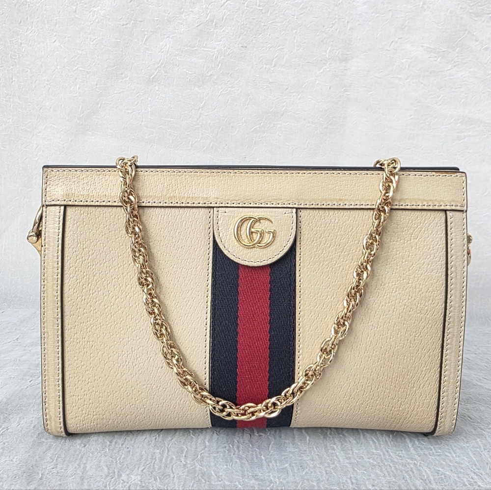 Auth Gucci Ophidia Clutch/Shoulder Bag